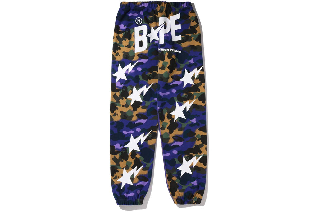CALÇA MOLETOM BAPE X HERON PRESTON ROXO